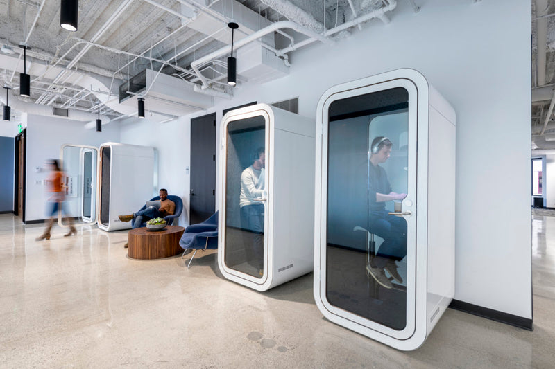 soundproof pods for video calls in the office 